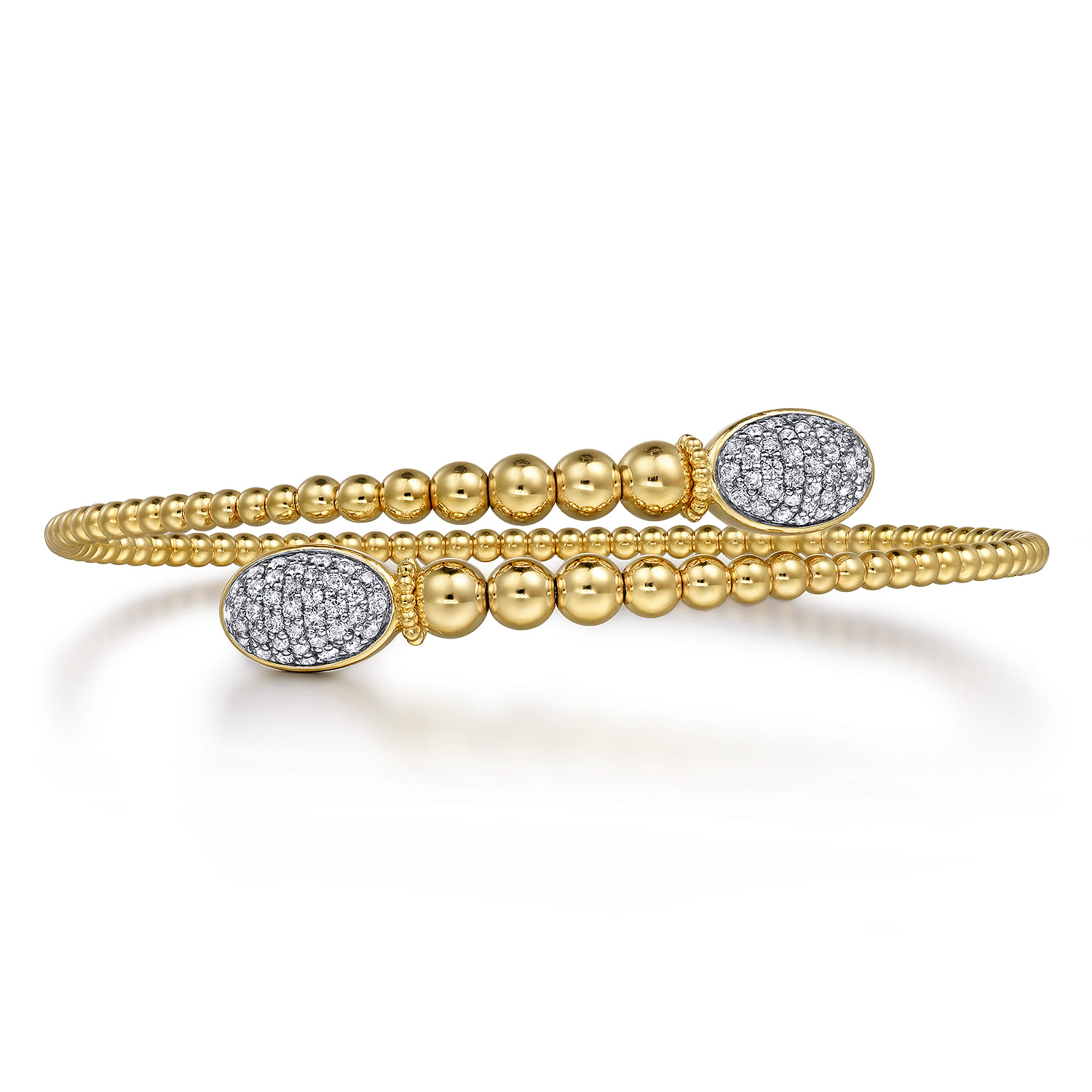 14K Yellow Gold Bujukan Diamond Bangle - 0.5 ct - Shot 1