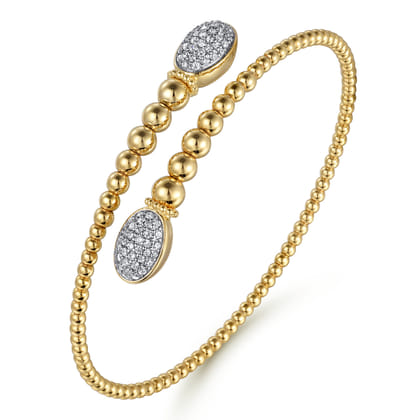 14K Yellow Gold Bujukan Diamond Bangle