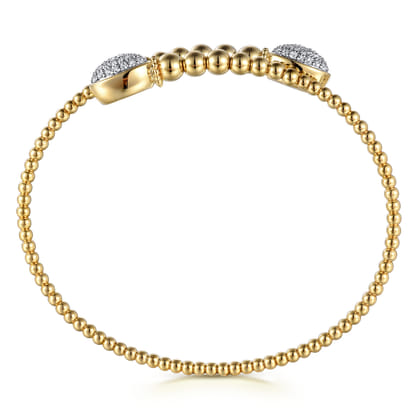 14K Yellow Gold Bujukan Diamond Bangle