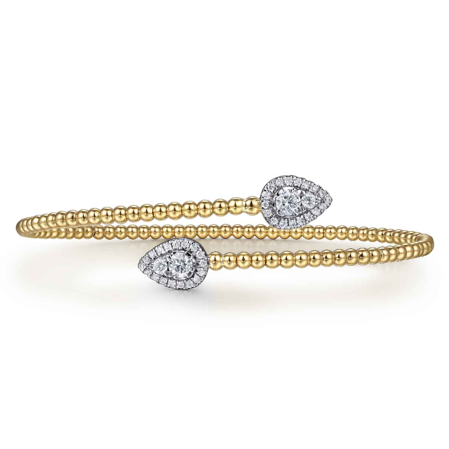 14K Yellow Gold Bujukan Diamond Bangle - 0.5 ct - Shot 1