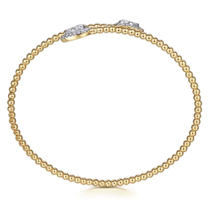 14K Yellow Gold Bujukan Diamond Bangle