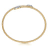 14K Yellow Gold Bujukan Diamond Bangle - 0.5 ct