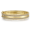 14K Yellow Gold Bujukan Diamond Bangle - 0.75 ct