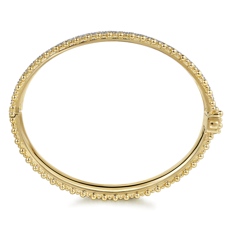 14K Yellow Gold Bujukan Diamond Bangle - 0.75 ct - Shot 3