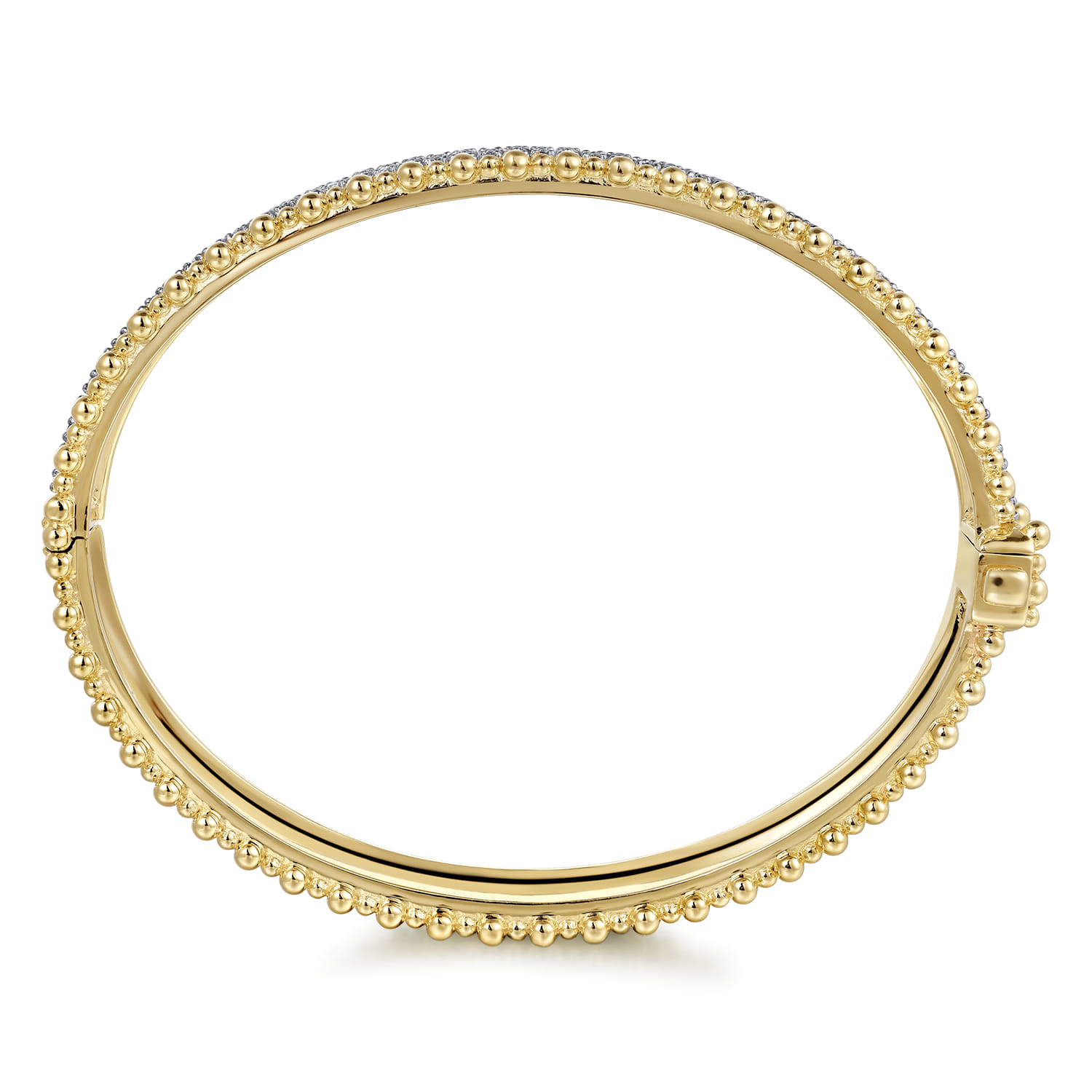 14K Yellow Gold Bujukan Diamond Bangle - 0.73 ct - Shot 3