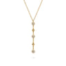 14K Yellow Gold Bujukan Diamond Bar Necklace - 0.18 ct