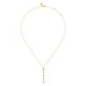 14K Yellow Gold Bujukan Diamond Bar Necklace - 0.18 ct