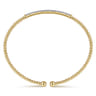 14K Yellow Gold Bujukan Diamond Bar Split Bangle - 0.31 ct