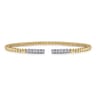 14K Yellow Gold Bujukan Diamond Bars Bangle - 0.3 ct