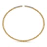 14K Yellow Gold Bujukan Diamond Bars Bangle - 0.3 ct