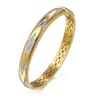 14K Yellow Gold Bujukan Diamond Chevron Pattern Bangle Bracelet - 0.35 ct
