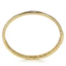 14K Yellow Gold Bujukan Diamond Chevron Pattern Bangle Bracelet - 0.35 ct