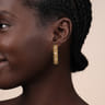 14K Yellow Gold Bujukan Diamond Classic Hoop Earrings in size 30mm - 1.3 ct