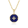 14K Yellow Gold Bujukan Diamond Clover Medallion Pendant - 0.15 ct