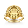 14K Yellow Gold Bujukan Diamond Clover Signet Ring - 0.08 ct