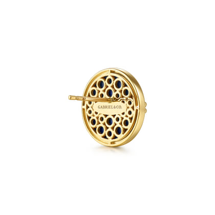 14K Yellow Gold Bujukan Diamond Clover Stud Earrings