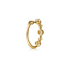 14K Yellow Gold Bujukan Diamond Cluster Classic Hoop Earrings - 0.5 ct