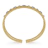 14K Yellow Gold Bujukan Diamond Cluster Cuff Bangle - 0.66 ct