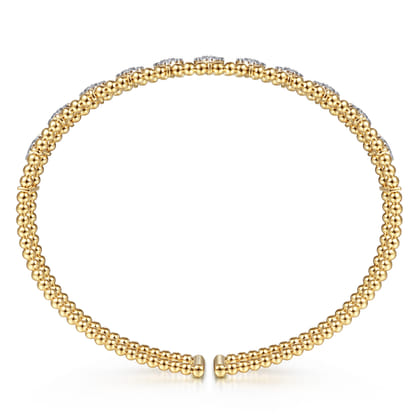 14K Yellow Gold Bujukan Diamond Cuff Bangle