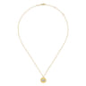 14K Yellow Gold Bujukan Diamond Evil Eye Medallion Necklace - 0.11 ct