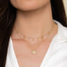 14K Yellow Gold Bujukan Diamond Evil Eye Medallion Necklace - 0.11 ct