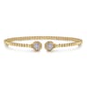 14K Yellow Gold Bujukan Diamond Hexagon Split Bangle - 0.1 ct