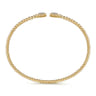 14K Yellow Gold Bujukan Diamond Hexagon Split Bangle - 0.11 ct