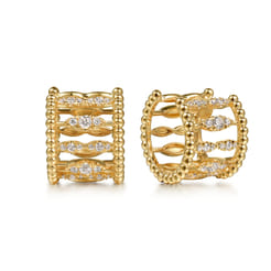14K-Yellow-Gold-Bujukan-Diamond-Huggie-Earrings1