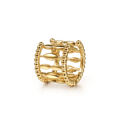 14K Yellow Gold Bujukan Diamond Huggie Earrings