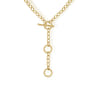 14K Yellow Gold Bujukan Diamond Link Y-Necklace
