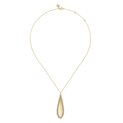 14K Yellow Gold Bujukan Diamond Necklace