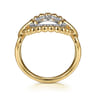 14K Yellow Gold Bujukan Diamond Oval Fashion Ring - 0.17 ct
