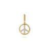 14K Yellow Gold Bujukan Diamond Peace Charm With Detachable Bail - 0.16 ct