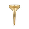 14K Yellow Gold Bujukan Diamond S Initial Signet Ring - 0.06 ct