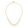 14K Yellow Gold Bujukan Diamond Spike Droplet Necklace - 0.25 ct