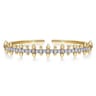 14K Yellow Gold Bujukan Diamond Spike Flexible Cuff Bracelet - 0.75 ct