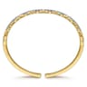 14K Yellow Gold Bujukan Diamond Spike Flexible Cuff Bracelet - 0.75 ct