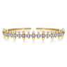 14K Yellow Gold Bujukan Diamond Spike Flexible Cuff Bracelet - 0.75 ct
