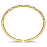 14K Yellow Gold Bujukan Diamond Spike Flexible Cuff Bracelet - 0.75 ct
