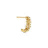 14K Yellow Gold Bujukan Diamond Spike J Hoop Earrings - 0.2 ct