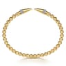 14K Yellow Gold Bujukan Diamond Spike Open Bangle Bracelet - 0.2 ct