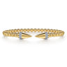 14K Yellow Gold Bujukan Diamond Spike Open Bangle Bracelet - 0.2 ct