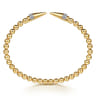 14K Yellow Gold Bujukan Diamond Spike Open Bangle Bracelet - 0.2 ct