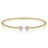 14K Yellow Gold Bujukan Diamond Split Bangle - 0.2 ct