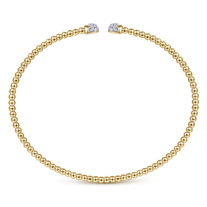 14K Yellow Gold Bujukan Diamond Split Bangle