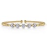14K Yellow Gold Bujukan Diamond Split Bangle - 0.38 ct