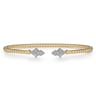 14K Yellow Gold Bujukan Diamond Split Cuff - 0.11 ct