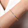 14K Yellow Gold Bujukan Diamond Split Cuff - 0.12 ct