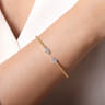 14K Yellow Gold Bujukan Diamond Split Cuff - 0.11 ct