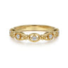 14K Yellow Gold Bujukan Diamond Stackable Ring - 0.13 ct